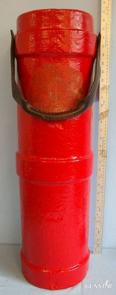 British WD Royal Navy Battleship Leather, Cork & Canvas Cordite Charge Carrier. British WD Royal Navy Battleship Leather, Cork & Canvas Cordite Charge Carrier.  Antique & Militaria in 