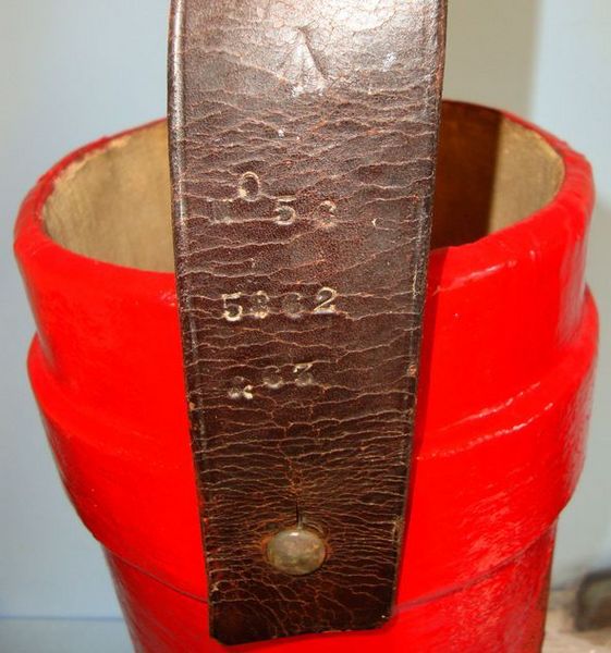  British WD Royal Navy Battleship Leather, Cork & Canvas Cordite Charge Carrier. British WD Royal Navy Battleship Leather, Cork & Canvas Cordite Charge Carrier.  Antique & Militaria