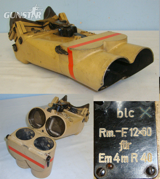 C1943 WW2 Era Nazi German DAK (Deutsches Afrikakorps) 12 X 60 Magnification Flak / Rangefinder Farbglaser Binoculars by blc Carl Zeiss JennaFor Tripod Mounting.  Sight & Optic in 