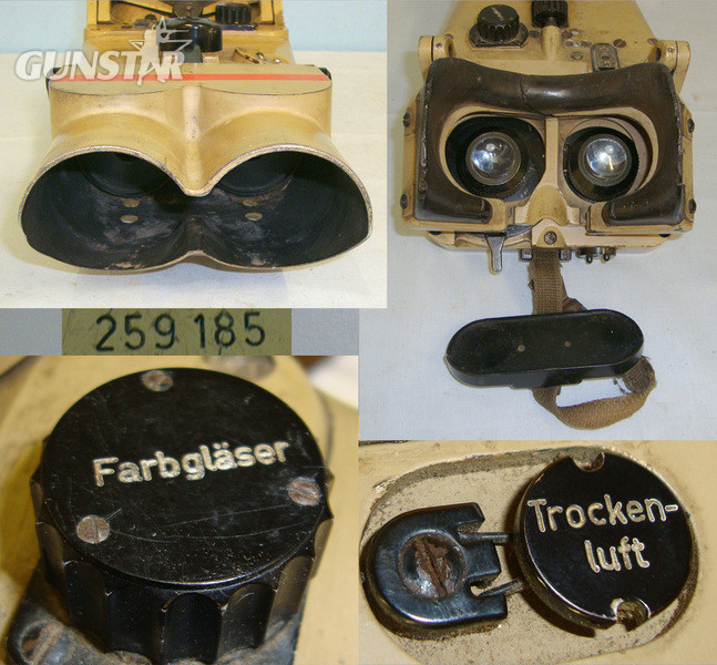 C1943 WW2 Era Nazi German DAK (Deutsches Afrikakorps) 12 X 60 Magnification Flak / Rangefinder Farbglaser Binoculars by blc Carl Zeiss JennaFor Tripod Mounting.  Sight & Optic