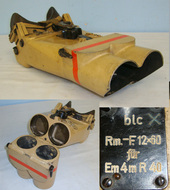 C1943 WW2 Era Nazi German DAK (Deutsches Afrikakorps) 12 X 60 Magnification Flak / Rangefinder Farbglaser Binoculars by blc Carl Zeiss JennaFor Tripod Mounting.  Sight & Optic