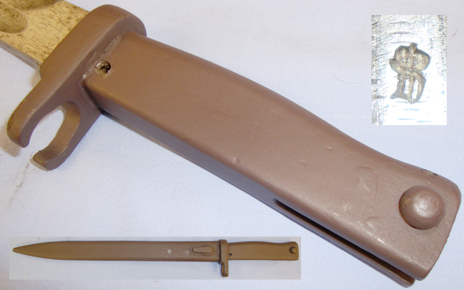 WWI German M88/98 All Steel Construction Ersatz Bayonet & Steel Scabbard. 20821:16. Bayonet