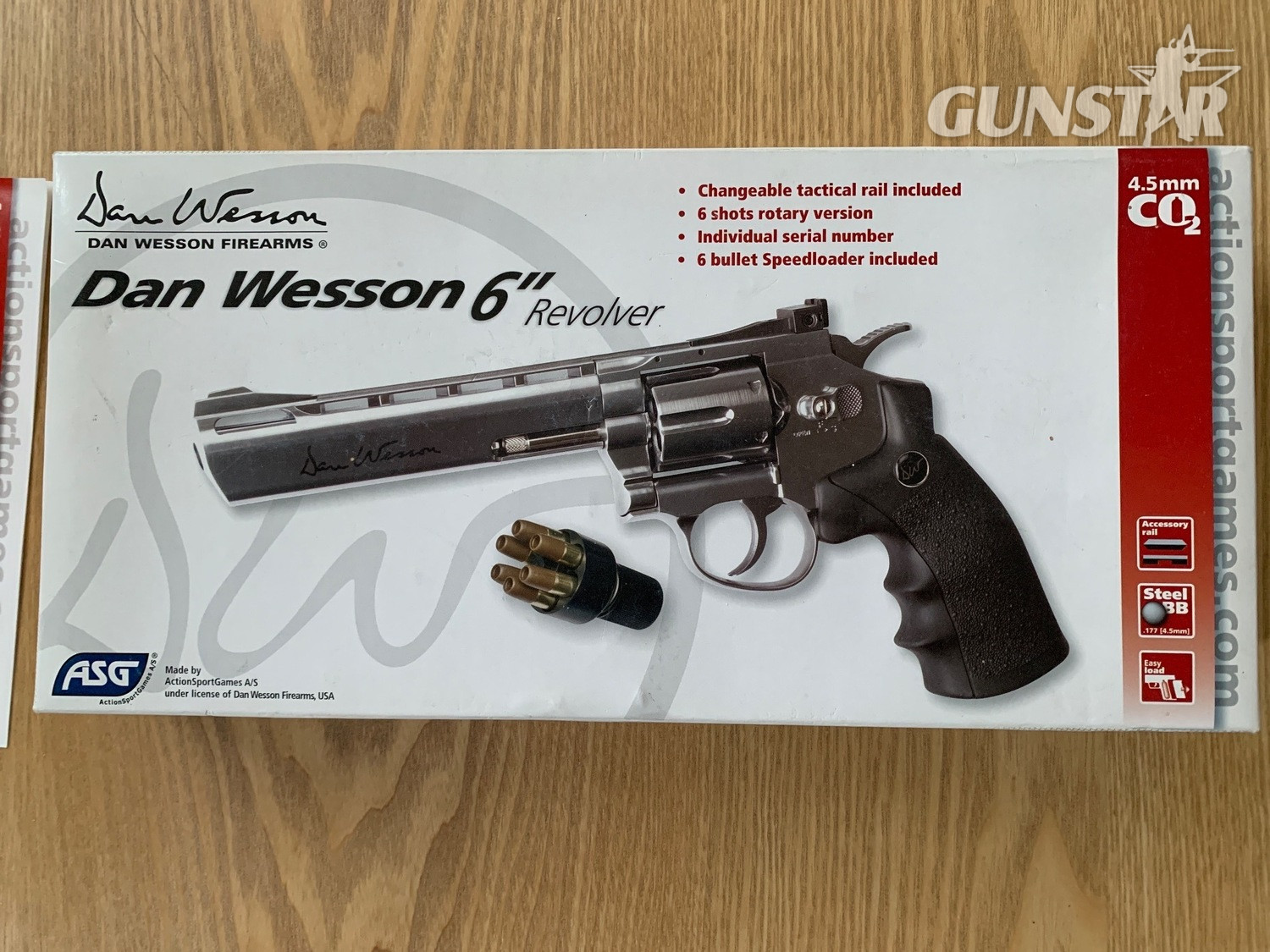 ASG Dan Wesson 6” Revolver 4.5mm in 