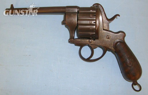 Chaineux Double Action Only 7mm Pin Fire Obsolete Calibre 15 Shot Military Revolver 7mm Revolver