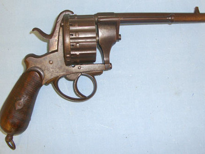 Chaineux Double Action Only 7mm Pin Fire Obsolete Calibre 15 Shot Military Revolver 7mm Revolver