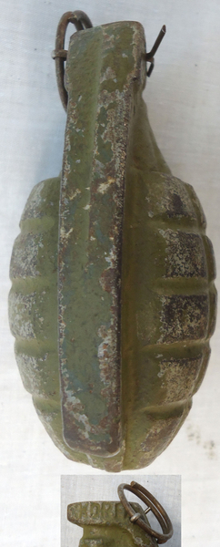  INERT DEACTIVATED. Original American Pineapple Mk 2 High Explosive Practice Hand Grenade. - O 1667 INERT DEACTIVATED. Original American Pineapple Mk 2 High Explosive Practice Hand Grenade. - O 1667  Other Ammunition