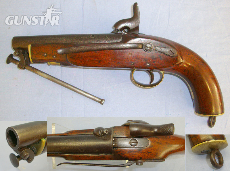  G. H. Daw & Co. With Brass Fittings, Belt Bar & Captive Steel Ramrod .577 Single Shot