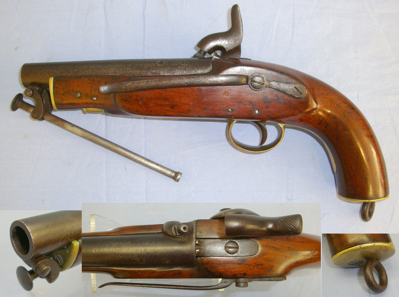  G. H. Daw & Co. With Brass Fittings, Belt Bar & Captive Steel Ramrod .577 Single Shot