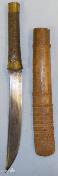  Burmese ‘Dha’ (Knife) with Bamboo Scabbard. ED 2701. Dagger