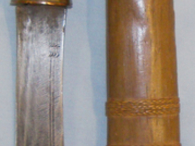Burmese ‘Dha’ (Knife) with Bamboo Scabbard. ED 2701. Dagger