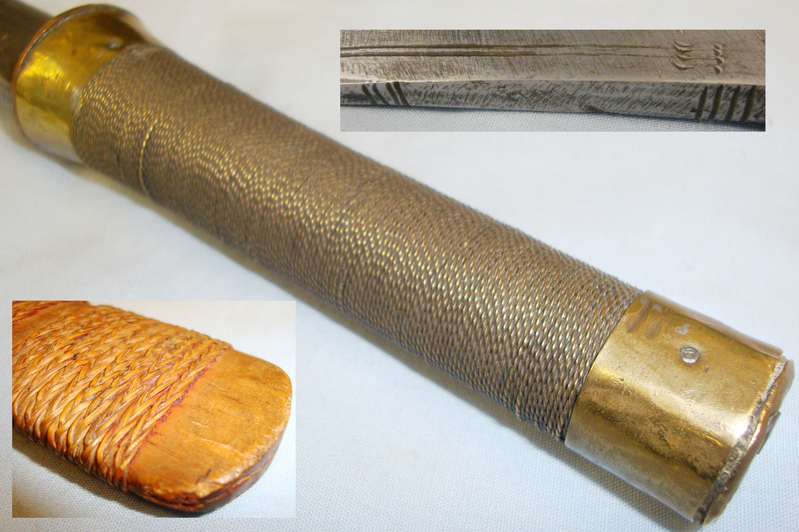 Burmese ‘Dha’ (Knife) with Bamboo Scabbard. ED 2701. Dagger