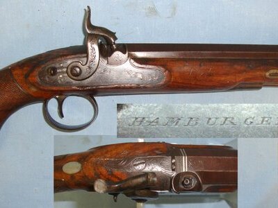 Hamburger & Co. With Octagonal Barrel & Captive Steel Ram Rod. Sn 22607 .65 Cal Muzzleloader Muzzleloader