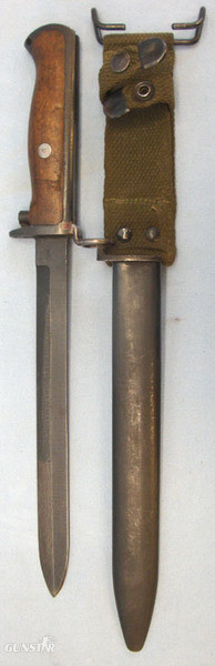 Norwegian 1894/M1 Krag Bayonet, Scabbard & Frog.  Bayonet in 