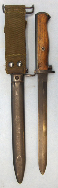Norwegian 1894/M1 Krag Bayonet, Scabbard & Frog.  Bayonet