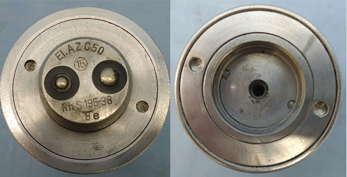 INERT DEACTIVATED, WW2, 1938 Dated German No50, EI.AZ C50 Bomb Fuse. - O 1716 INERT DEACTIVATED, WW2, 1938 Dated German No50, EI.AZ C50 Bomb Fuse. - O 1716  Other Ammunition