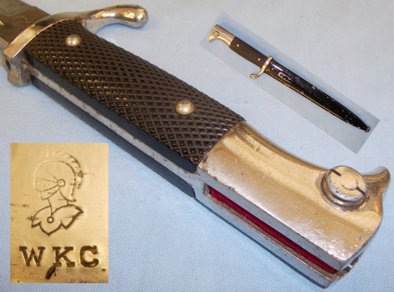 Nazi M98 Dress Bayonet By W.K.C. Scabbard & Frog. BAYO 114. Bayonet
