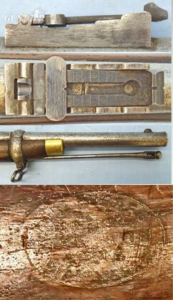  Robert Hughes Enfield Pattern, 2 Band .577 Calibre Percussion Crimean War Contract Carbine, by Robert Hughes Universal Fire Arms Works, Birmingham. Sn - 21674 Muzzleloader .577 Rifle