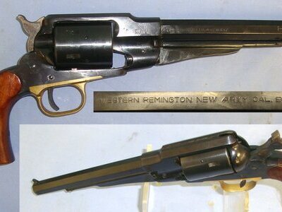 MINT**BLANK FIRER**Pietta Western Remington New Army 9mm Calibre Single Action Revolver. Sn 23484:122 blank firer - Blank Firing