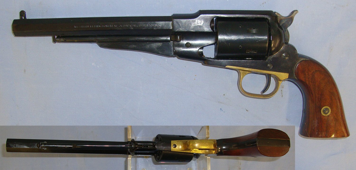  MINT**BLANK FIRER**Pietta Western Remington New Army 9mm Calibre Single Action Revolver. Sn 23484:122 blank firer - Blank Firing