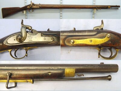 East India Company (EIC) British East India Company Pattern C Percussion .750 Calibre Muzzle Loading Percussion Infantry Musket. Sn - 21530 Muzzleloader .75 Cal Muzzleloader Rifle