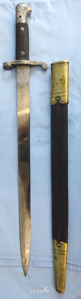 British Pattern 1887 MK III Sword bayonet & Scabbard. Bayonet in 