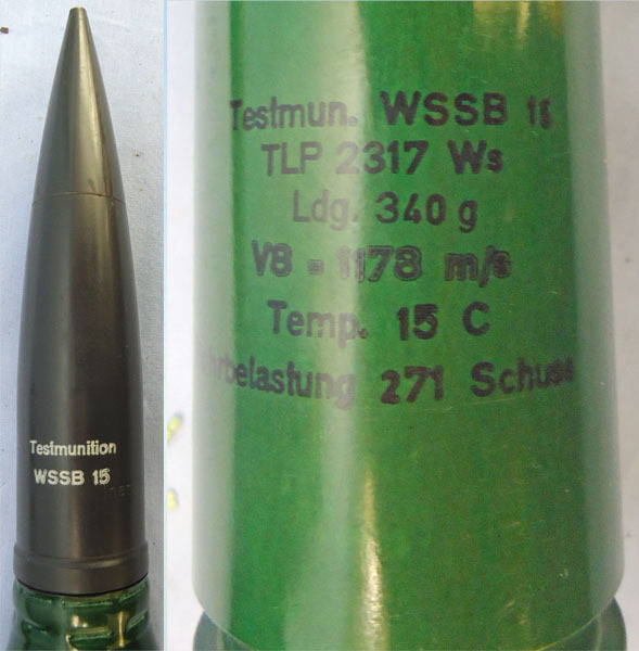  INERT DEACTIVATED. Mint, Oerlikon 35mm KDC (35x228) Testmunition Round & Cardboard Transit Tube. - 19966:3 INERT DEACTIVATED. Mint, Oerlikon 35mm KDC (35x228) Testmunition Round & Cardboard Transit Tube. - 19966:3  Other Ammunition