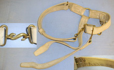 Victorian Boer War Era British Infantry Other Ranks Buff Leather Belt With Brass ‘Snake’ Buckle & Hanger Straps.  Other Accessory