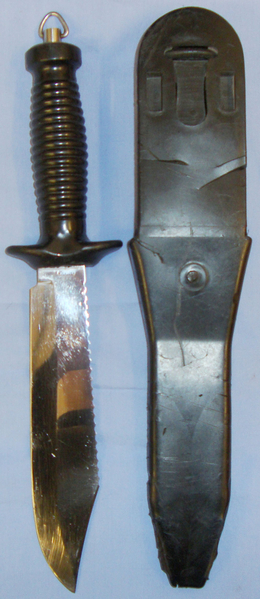 Vintage* c1960 Mares ‘Tris Inox’ Sub Diving Scuba Knife and Sheath Made in Italy. 19966:49. Knive