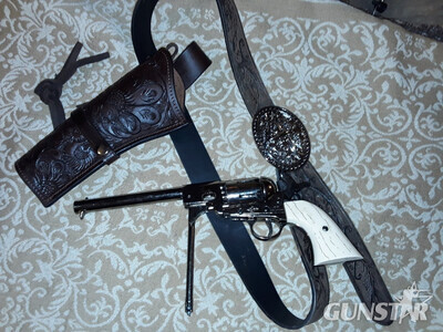 Denix COLT ARMY WITH TOOLED BROWN HOLSTER AND BELT - Non-firing