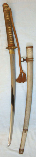Japanese Officer's Sword With Signed Tang Noshu Ju Tsuka Ko Kane Masa Kin Saku,  Other Blade