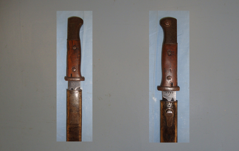 German S84/98 Bayonet and Scabbard. Bayonet