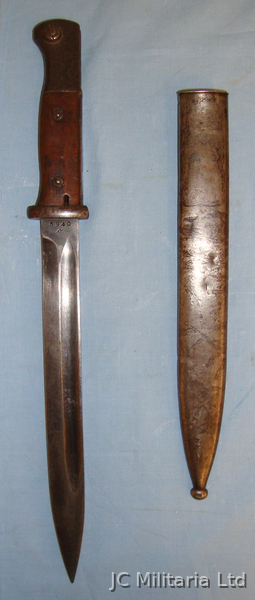  German S84/98 Bayonet and Scabbard. Bayonet
