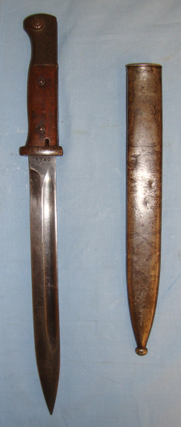  German S84/98 Bayonet and Scabbard. Bayonet