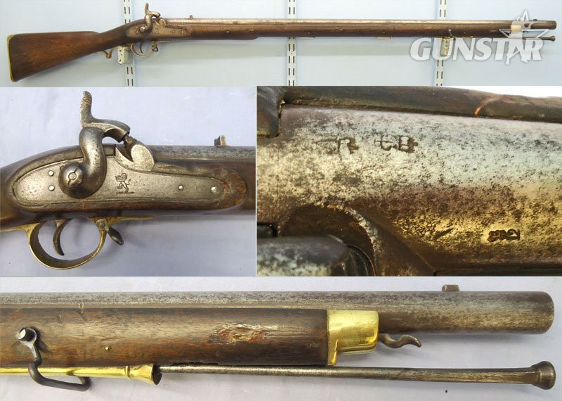 East India Company (EIC) British East India Company Pattern E Percussion .750 Calibre Muzzle Loading Percussion Infantry Musket. Sn - 21529 Single Shot .75 Cal Muzzleloader Rifle in 