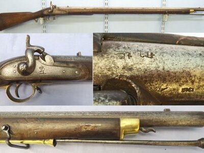 East India Company (EIC) British East India Company Pattern E Percussion .750 Calibre Muzzle Loading Percussion Infantry Musket. Sn - 21529 Single Shot .75 Cal Muzzleloader Rifle
