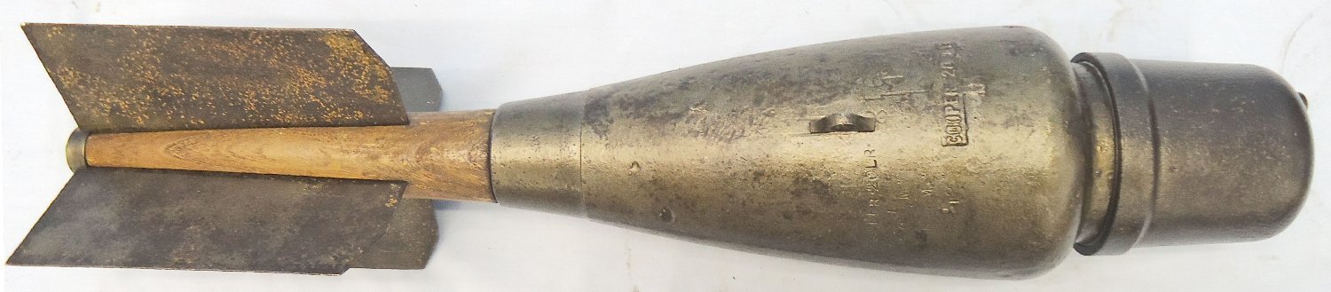 INERT DEACTIATED. *RARE*, British, WW1, 1918 Dated, Royal Naval Air Service 20lb H.E Mark I Cooper Aerial . - O 2276 INERT DEACTIATED. *RARE*, British, WW1, 1918 Dated, Royal Naval Air Service 20lb H.E Mark I Cooper Aerial . - O 2276  Other Ammunition - {CATEGORY} in 