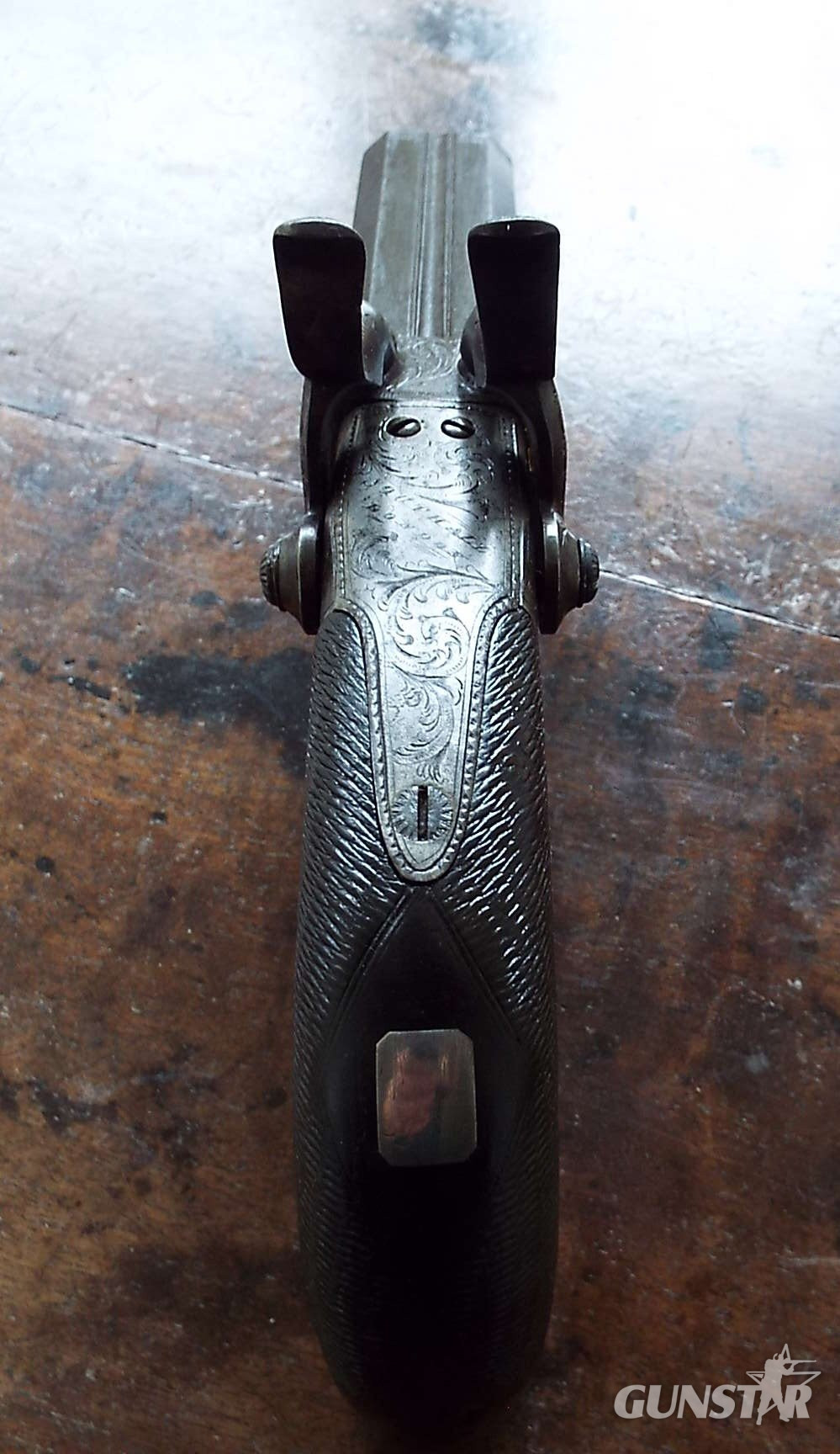 Southall of London Four barrel turn-over pistol .35 Muzzleloader 