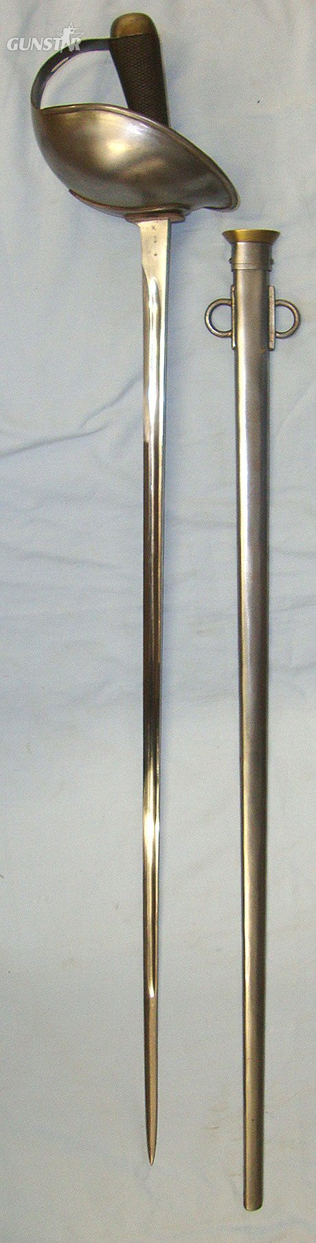Inter War 1921 British Army In India WD ‘Small Grip’ IP08 (India Pattern 1908) Heavy Cavalry Trooper’s Sword & Scabbard. Sn 23174:30 Sword in 