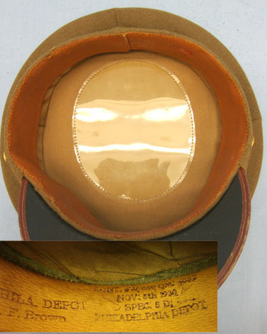  USAAF Other Ranks Peaked Cap Size 7 5/8".  Original WW2 1930 Dated USAAF Other Ranks Peaked Cap Size 7 5/8".  Clothing