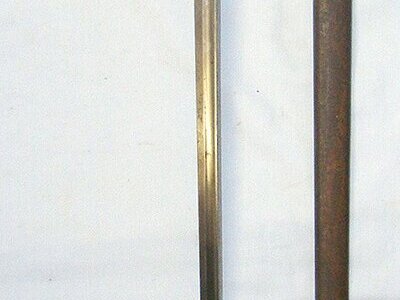AS FOUND**WW1 1915 British Officer’s WD Enfield 1908 Pattern Heavy Cavalry Troopers Sword With Leather Cord & Acorn Portepee & Scabbard. ED 3043 Sword