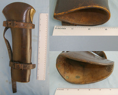 American Civil War Era C1862-1865 U.S. Army Rock Island Arsenal Leather Saddle \\\'Bucket\\\' / Boot Holster For 45-70 Calibre Cavalry Carbines Regiment Marked ‘5.T.C.’ (5th Tennessee Cavalry Regiment)  Other Accessory