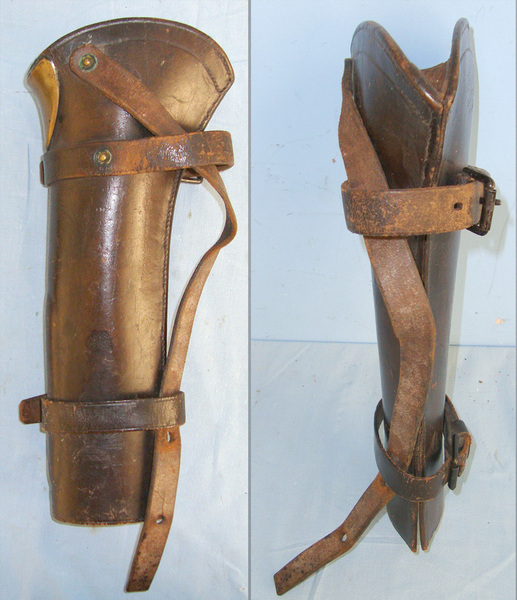  American Civil War Era C1862-1865 U.S. Army Rock Island Arsenal Leather Saddle \\\'Bucket\\\' / Boot Holster For 45-70 Calibre Cavalry Carbines Regiment Marked ‘5.T.C.’ (5th Tennessee Cavalry Regiment)  Other Accessory