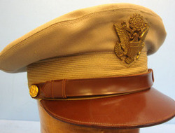 USAAF Officer's Tropical Peaked Cap, Size 7 1/4" WW2 1943 USAAF Officer's Tropical Peaked Cap, Size 7 1/4" Clothing