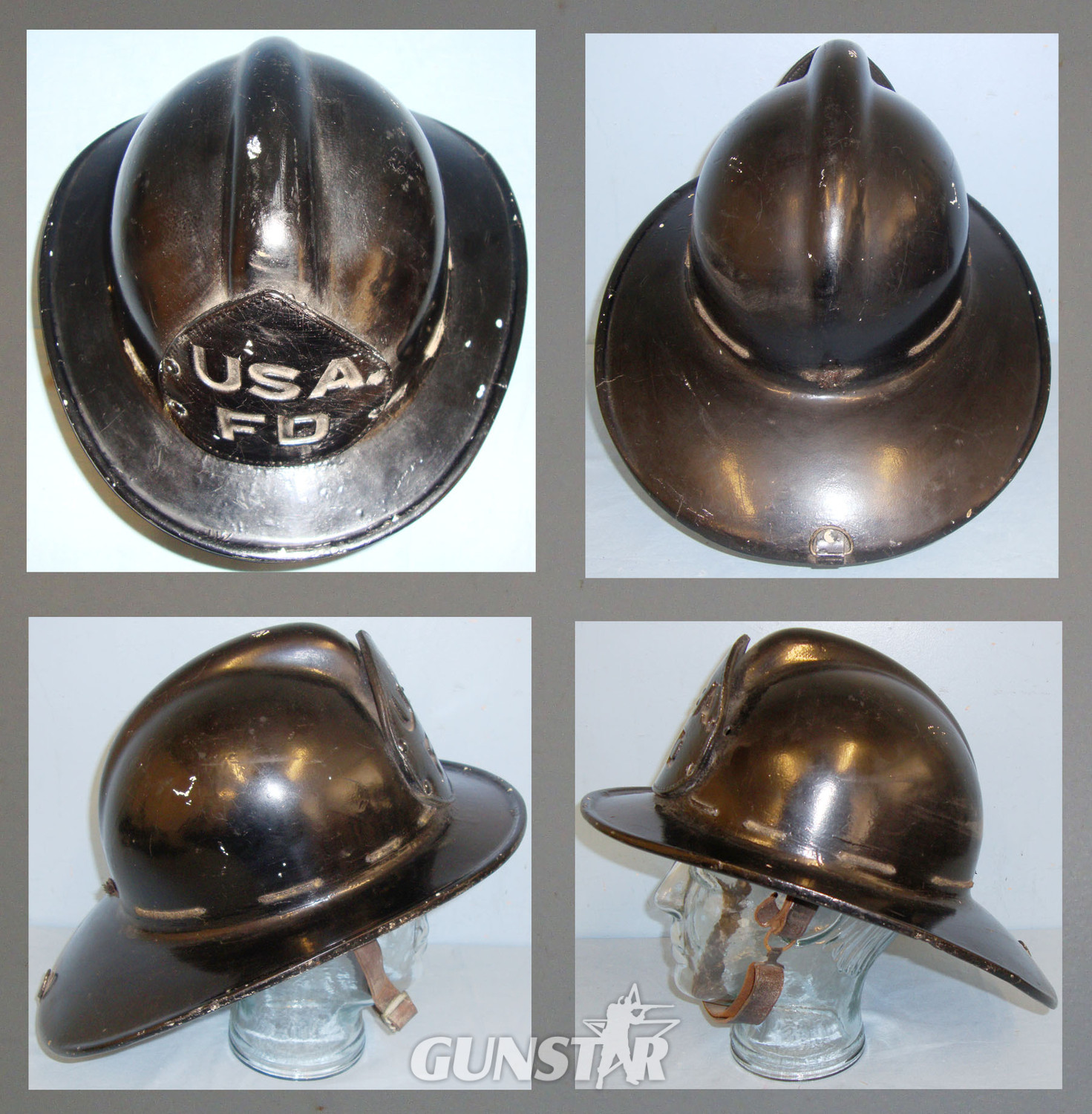 U.S. ‘Skullguard’ Fire Department firemans helmet. Sn 4974 U.S. ‘Skullguard’ Fire Department firemans helmet. Sn 4974 Clothing