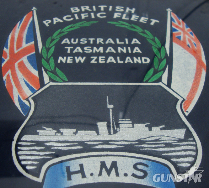 H.M.S Barfleur Felt Pennant Mounted and Framed. PI 134. H.M.S Barfleur Felt Pennant Mounted and Framed. PI 134. Antique & Militaria