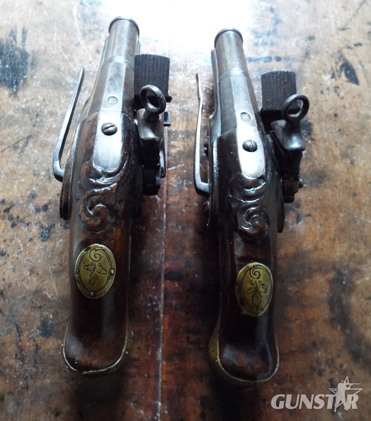 {CATEGORY} - SPANISH Miquelet Belt Pistols .65 Cal Muzzleloader Muzzleloader