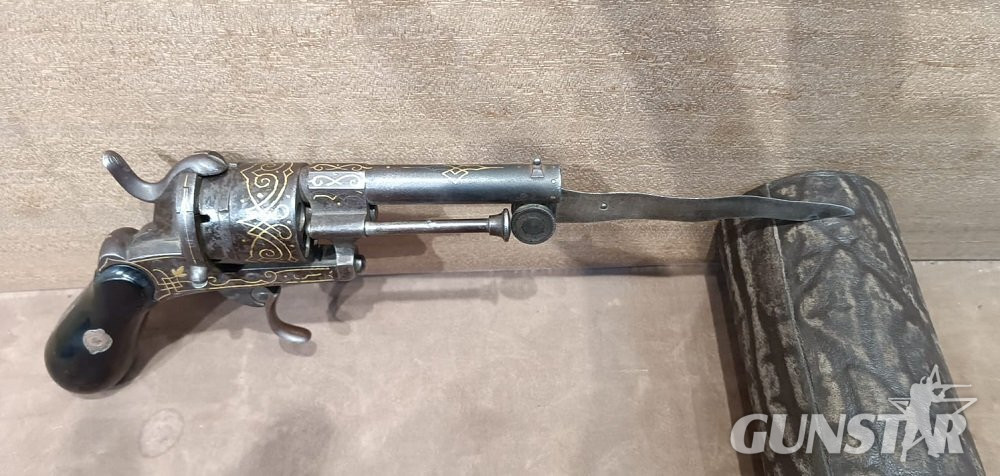  Belgian Pinfire 19th Century 7mm Revolver