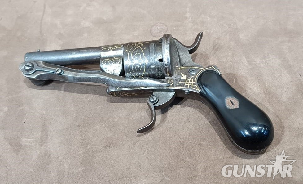 Belgian Pinfire 19th Century 7mm Revolver - {CATEGORY} in 