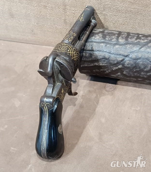 Belgian Pinfire 19th Century 7mm Revolver 
