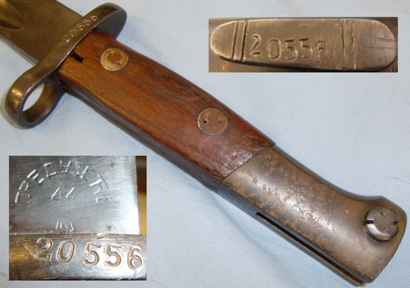 Scarce* Yugoslavian M1924 Bayonet and Matching Numbers Scabbard. BAYO 291. Bayonet